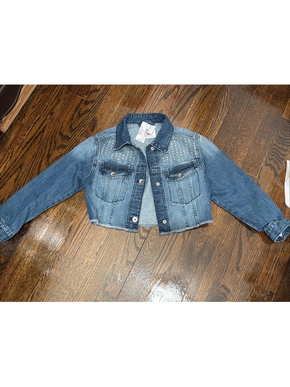 The Children's Place Size Small 5/6 Jean Denim Jacket w Rhinestones NEW with tag